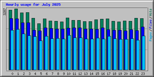 Hourly usage for July 2025