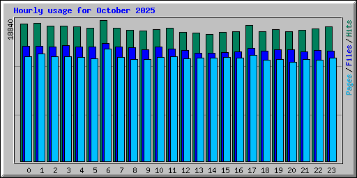 Hourly usage for October 2025